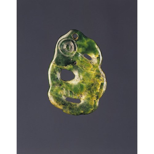 A Fine Maori New Zealand Greenstone ‘Manaia’ or Pendant Charm .